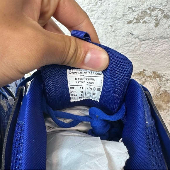 Balenciaga Men's Shiny Blue Sneakers - Picture 5 of 5